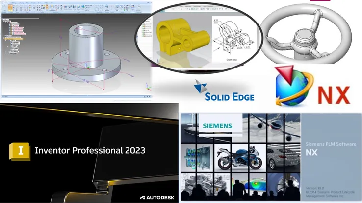 Autodesk Inventor 2023 CAD + Solid Edge 2022 CAD + NX CAD